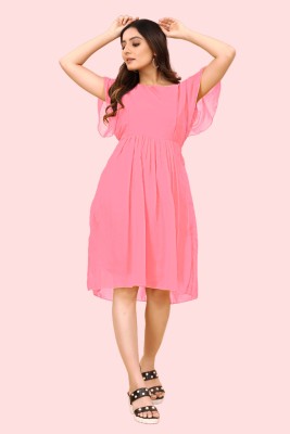 METRONAUT Women A-line Pink Dress