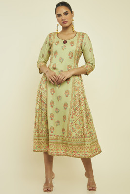 soch Women Fit and Flare Multicolor Midi/Calf Length Dress