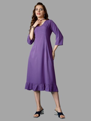 RAISIN Women Ethnic Dress Purple Dress