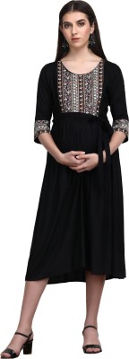 Dhani Women Ethnic Dress Black Dress