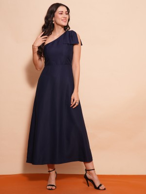 Globus Women A-line Dark Blue Dress