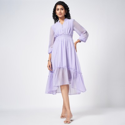 Honey By Pantaloons Women A-line Light Blue Dress