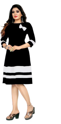 HEMANG FASHION Women A-line Black Knee Length Dress