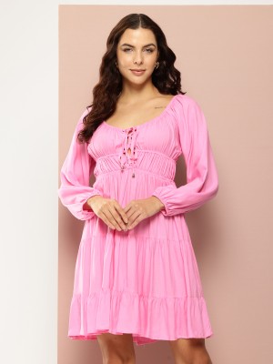 DreamVilla Women Wrap Pink Dress