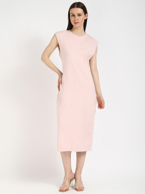 Calvin Klein Jeans Women Sheath Pink Midi/Calf Length Dress