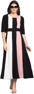 K K CREATION Women Empire Waist Pink Dress