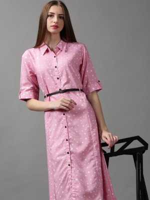 Showoff Women A-line Pink Dress