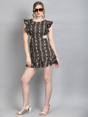 PRETTY LOVING THING Women Bodycon Black Mini/Short Dress