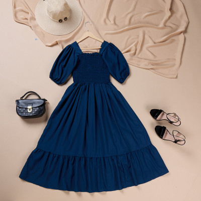 Femvy Flared/A-line Gown(Blue)