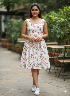 DIVINE GRACE ENTERPRISES Women Peplum Multicolor Knee Length Dress