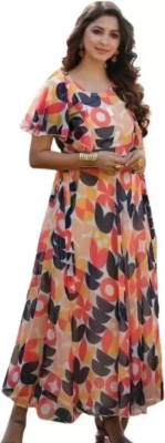 Trioxy Women Maxi Multicolor Dress