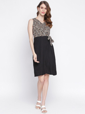 VYMO Women Bodycon Black, Beige, Orange Mini/Short Dress