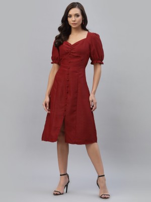 AAYU Women A-line Red Dress