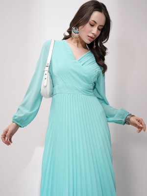 Tokyo Talkies Women Empire Waist Multicolor Midi/Calf Length Dress