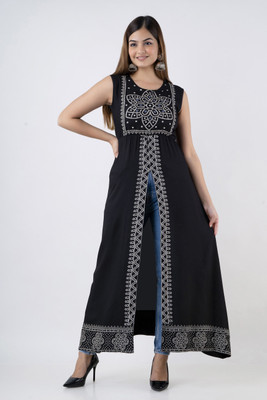 PURSHOTTAM WALA Women A-line Blue Maxi/Full Length Dress