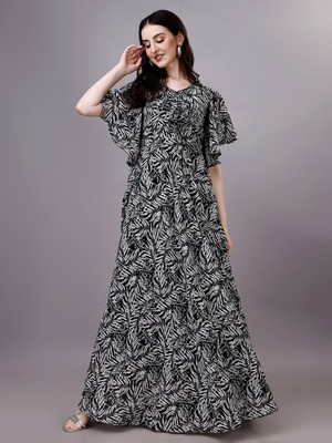 BEELEE TYPS Flared/A-line Gown(Black)