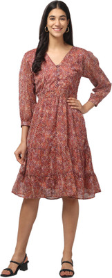 ritika enterprises Women Wrap Multicolor Midi/Calf Length Dress