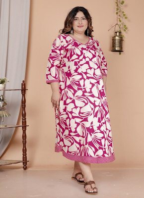 Avnii Women Gown Red Maxi/Full Length Dress