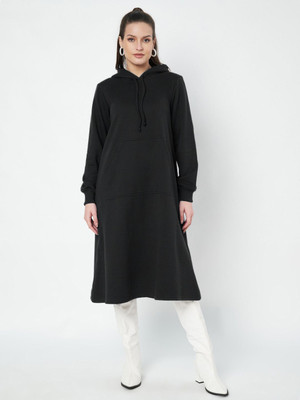 BRINNS Women A-line Black Below Knee Dress
