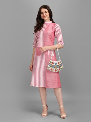 GUFRINA Women A-line Pink Dress