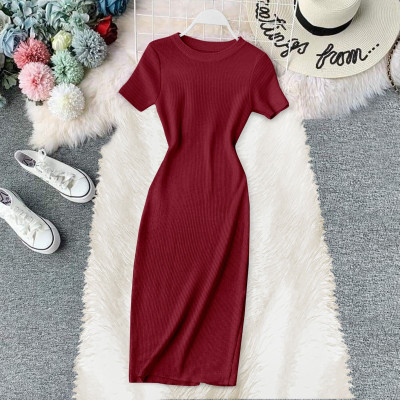SANKALP TEXTILE Women Bodycon Maroon Midi/Calf Length Dress