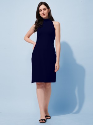 Oomph! Women Bodycon Dark Blue Dress