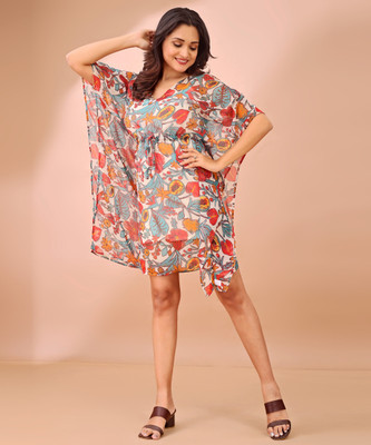 FashFun Women Kaftan Multicolor Above Knee/Mid Thigh Length Dress