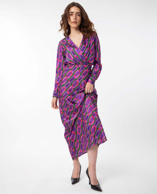 RAREISM Women A-line Purple Maxi/Full Length Dress