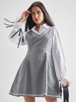 Tokyo Talkies Women Shirt Grey Mini/Short Dress