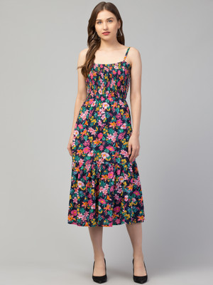 ritika enterprises Women A-line Multicolor Below Knee Dress
