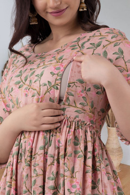 Rp Rosy Pink Women Gown Pink Maxi/Full Length Dress