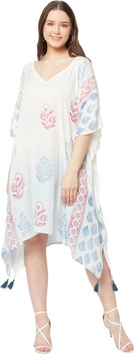 Elexuras Women Kaftan White, Maroon, Blue Dress