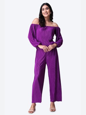 METRONAUT Women Two Piece Dress Purple Dress