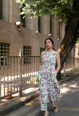 MOOLCHO Women A-line Multicolor Ankle Length Dress