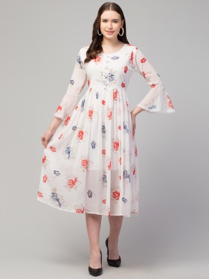 Nomi Indy Made Women A-line White Dress