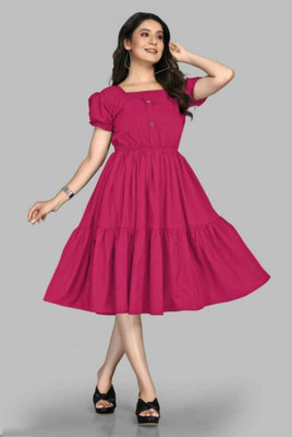 Alastar Women Gown Multicolor Knee Length Dress