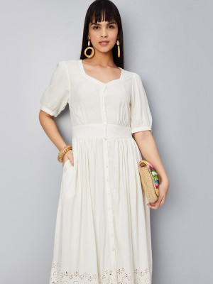 MAX Women Maxi White Dress