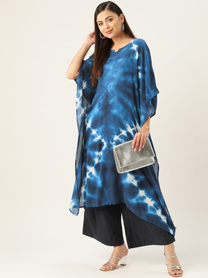 PinkTribe Self Design Crepe Women Kaftan