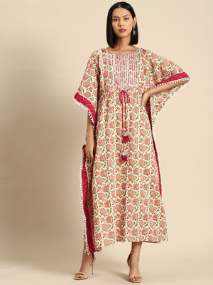 all about you Women Kaftan Pink Maxi/Full Length Dress