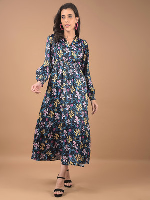 CRIMSOUNE CLUB Women Maxi Multicolor Full Length Dress