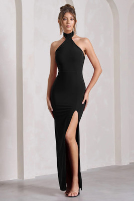 METRONAUT Women Bodycon Black Maxi/Full Length Dress