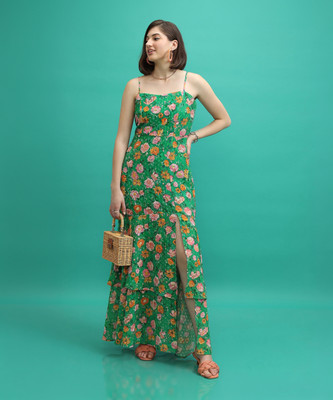 Tokyo Talkies Women Maxi Multicolor Full Length Dress