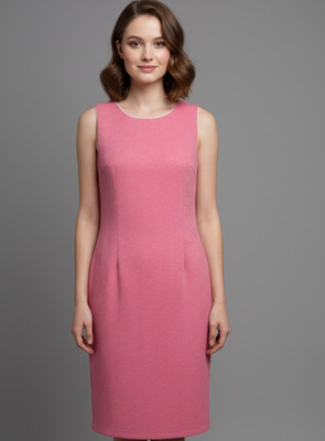 HANG N HOLD Women Bodycon Pink Knee Length Dress