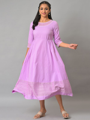 Aurelia Women Gown Purple Midi/Calf Length Dress