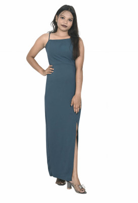 Turtlebay Clothing Women Bodycon Green Maxi/Full Length Dress