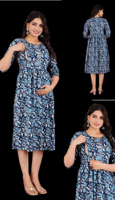 jsn Women A-line Blue Maxi/Full Length Dress
