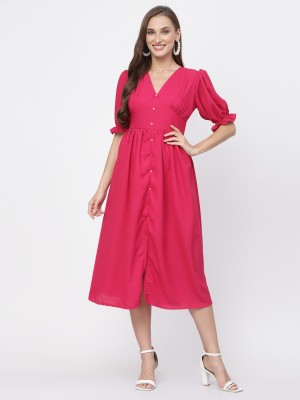 Delis Women A-line Pink Dress