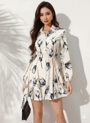 Leriya Fashion Women A-line White Mini/Short Dress
