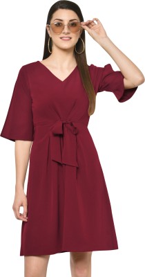 Martini Women A-line Maroon Dress