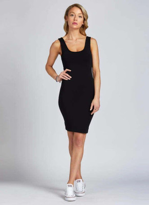 DESIGN PLUS FASHION Women Bodycon Black Above Knee/Mid Thigh Length Dress